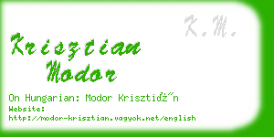 krisztian modor business card